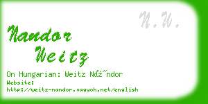 nandor weitz business card